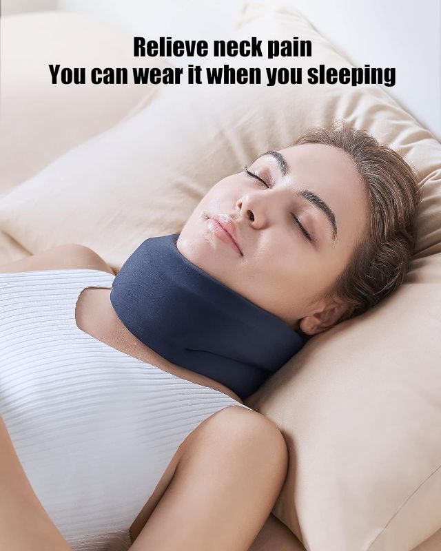 Photo 1 of 
Neck Brace for Sleeping - Cervical Collar Relief Neck Pain and Neck Support Soft Foam Wraps Keep Vertebrae Stable for Relief of Cervical Spine Pressure for