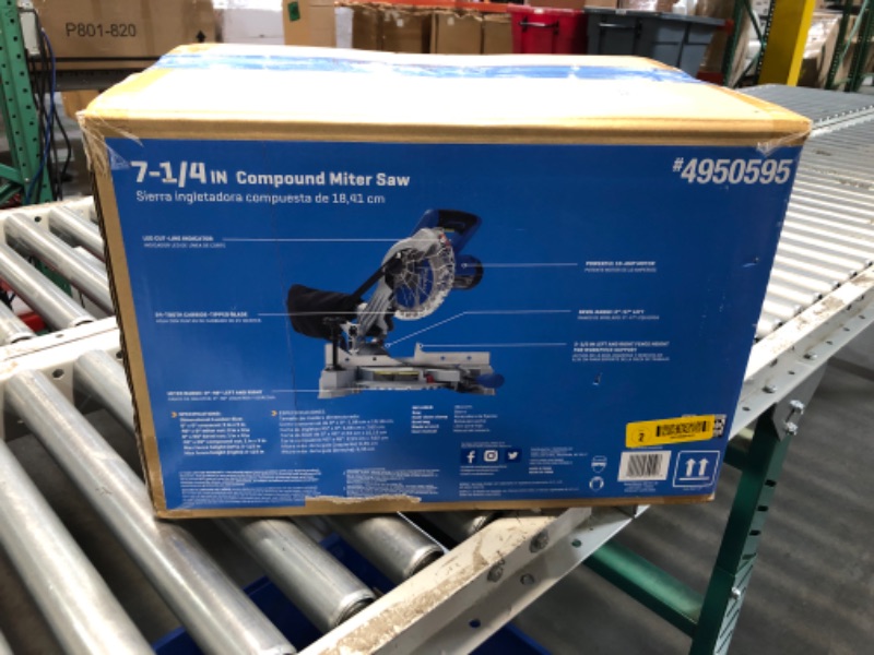 Photo 9 of ***HEAVILY USED AND DIRTY - LIKELY MISSING PARTS - UNABLE TO TEST - SEE PICTURES***
Kobalt 7-1/4-in 10-Amp Single Bevel Compound Corded Miter Saw