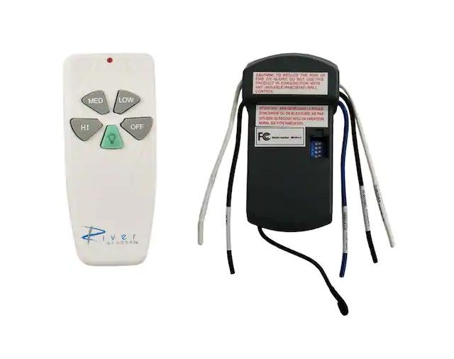 Photo 1 of (READ FULL POST) 3-Speed Ceiling Fan Handheld Remote Control and Receiver Kit, White
