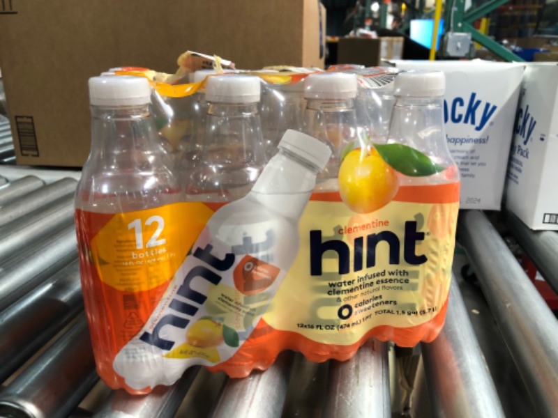 Photo 3 of **NON REFUNDABLE FOOD ITEM**(BB: 
Hint Water Clementine, Pure Water Infused with Clementine, Zero Sugar, Zero Calories, Zero Sweeteners, Zero Preservatives, Zero Artificial Flavors, 16 Fl Oz (Pack of 12) Clementine 16 Fl Oz (Pack of 12)