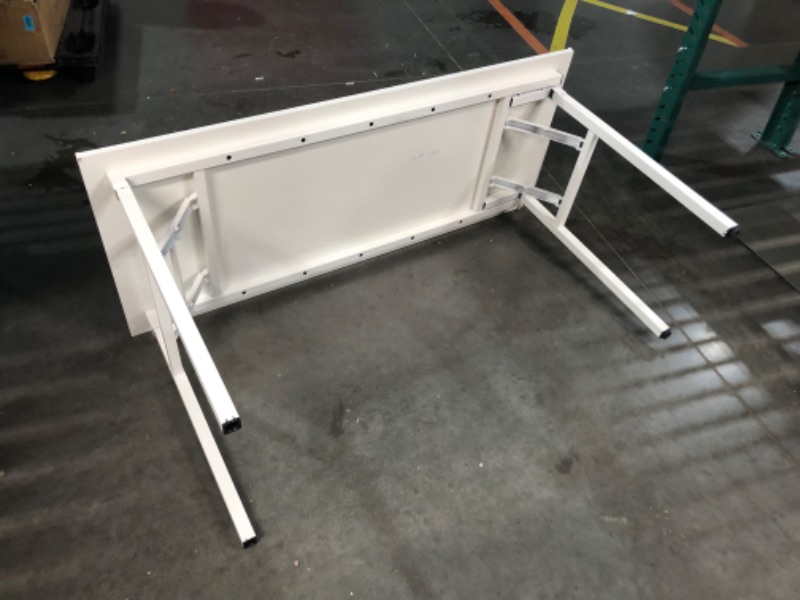 Photo 1 of ***USED - DAMAGED - NO PACKAGING - SEE PICTURES***
Need 55 inches Computer Desk Office Desk Folding Table with BIFMA Certification Computer Table Workstation,White AC5DW-140, 23.6"D x 55"W x 29.2"H