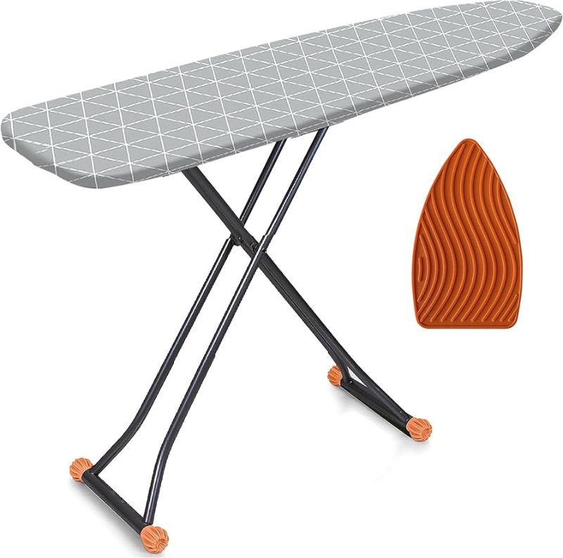 Photo 1 of **READ NOTES**
happhom Standard Size Deluxe T-Leg 15 x 54 Ironing Board with Extra Thick Heavy Duty Padded Cotton Cover, Height Adjustable, Extreme Stability, Solid Four-Legged Frame with Heat-Resistant Silicone Pad