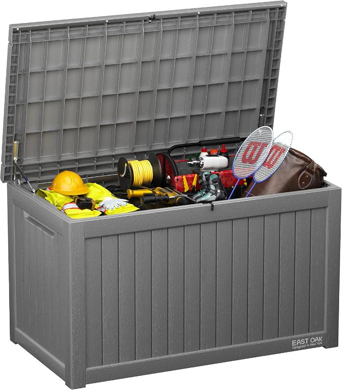 Photo 1 of ***NONREFUNDABLE - THIS SALE FINAL -  PARTS ONLY - SEE COMMENTS***
EAST OAK Outdoor Storage Box, 230 Gallon Deck Box Lockable Large Outdoor Container for Patio Furniture Cushions, Garden Tools, Pool Accessories, Waterproof and UV Resistant, outside storag