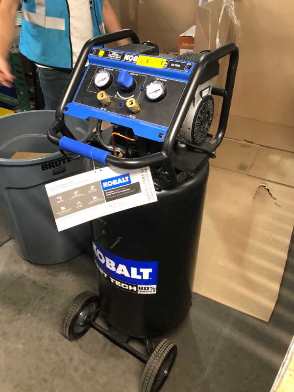 Photo 3 of ***NONREFUNDABLE - THIS SALE FINAL -  PARTS ONLY - SEE COMMENTS***
Kobalt QUIET TECH 26-Gallon Portable Electric 150 PSI Vertical Air Compressor
