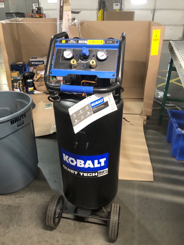 Photo 8 of ***NONREFUNDABLE - THIS SALE FINAL -  PARTS ONLY - SEE COMMENTS***
Kobalt QUIET TECH 26-Gallon Portable Electric 150 PSI Vertical Air Compressor
