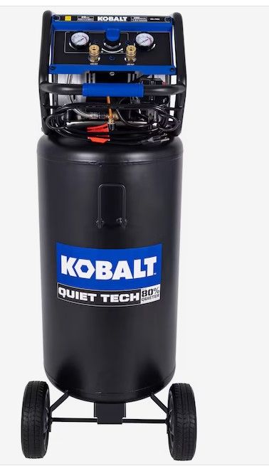 Photo 1 of ***NONREFUNDABLE - THIS SALE FINAL -  PARTS ONLY - SEE COMMENTS***
Kobalt QUIET TECH 26-Gallon Portable Electric 150 PSI Vertical Air Compressor
