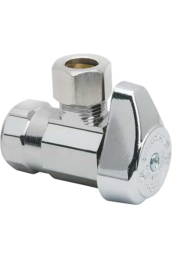 Photo 1 of **BUNDLE NON-REFUNDABLE**(2 qty) 1/2 in. Crimp PEX Barb Inlet x 3/8 in. Compression Outlet Angle Valve