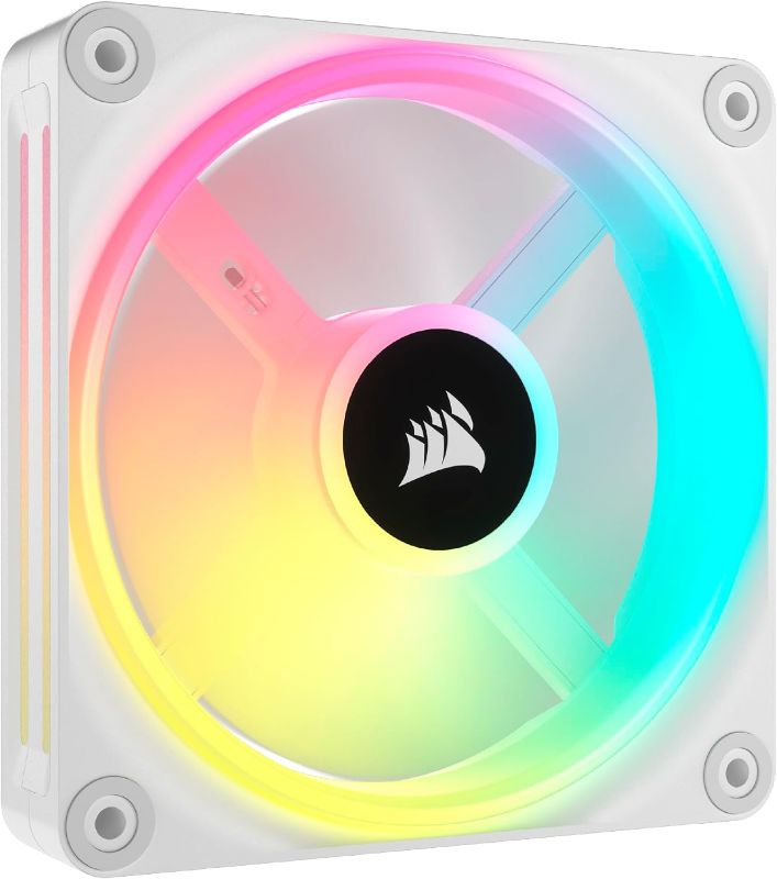 Photo 1 of (READ FULL POST) Corsair iCUE LINK QX120 RGB 120mm Magnetic Dome RGB Single Fan - White
