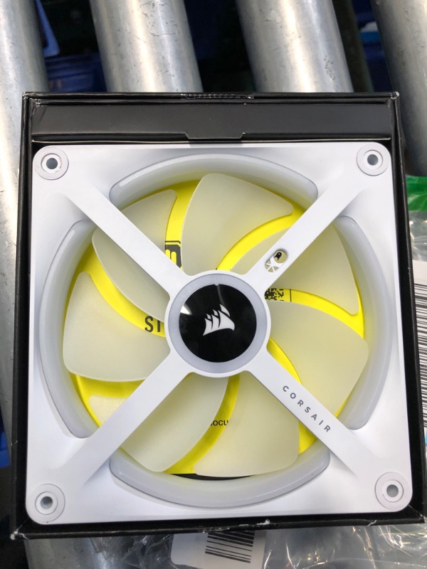 Photo 2 of (READ FULL POST) Corsair iCUE LINK QX120 RGB 120mm Magnetic Dome RGB Single Fan - White
