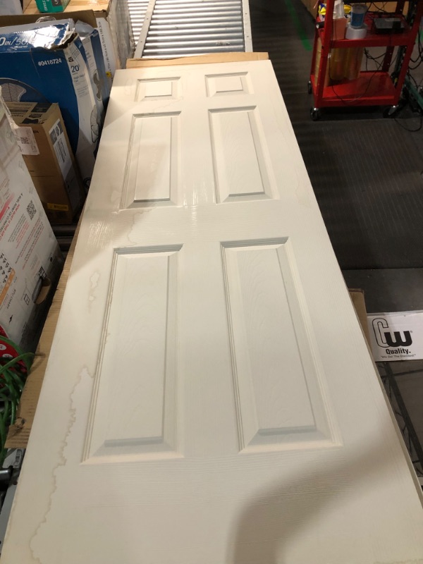 Photo 2 of  80 x 28 x 1.5in (2 included)  Panel Textured Hollow Core Primed Composite Interior Door Slab