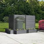 Photo 1 of ***PARTS ONLY******NON REFUNDABLE***Enclo Privacy Screens EC18023 5ft H x 3.5ft W x 1.3 ft L Sedona WoodTek Vinyl Color Louvered Freestanding Screen w/Planter Box,Charcoal