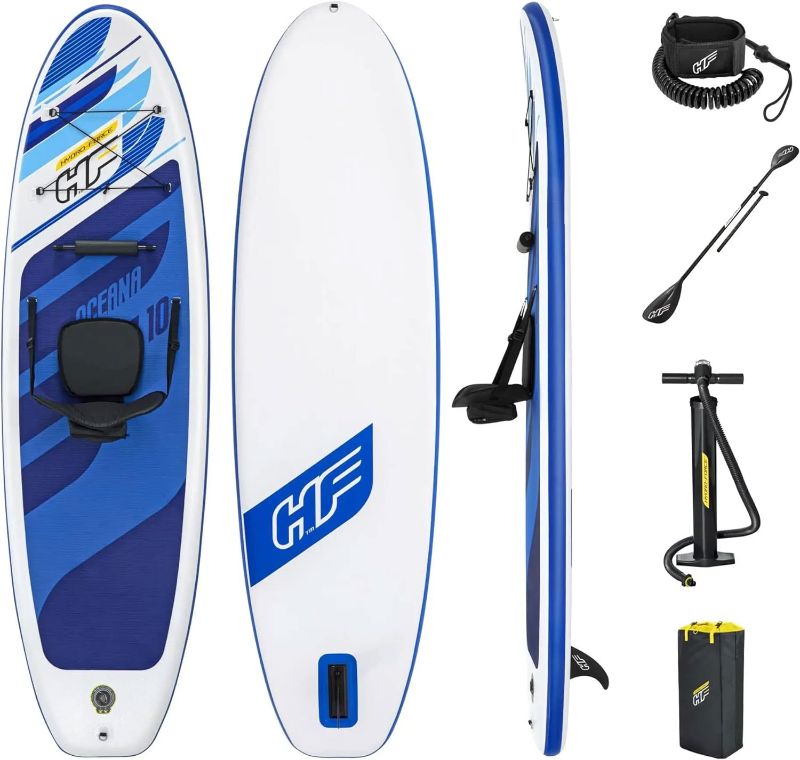 Photo 1 of ***USED - MISSING ALL ACCESSORIES - SEE PICTURES - UNABLE TO CHECK FOR LEAKS***
Bestway Hydro-Force Oceana Inflatable Stand Up Paddle Board, 120"L X 33"W