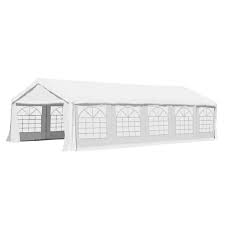 Photo 1 of **MAY BE MISSING PARTS**
Outsunny 32 ft. x 20 ft. Large Outdoor Canopy Party Tent with Removable Protective Sidewalls and Versatile Uses, White