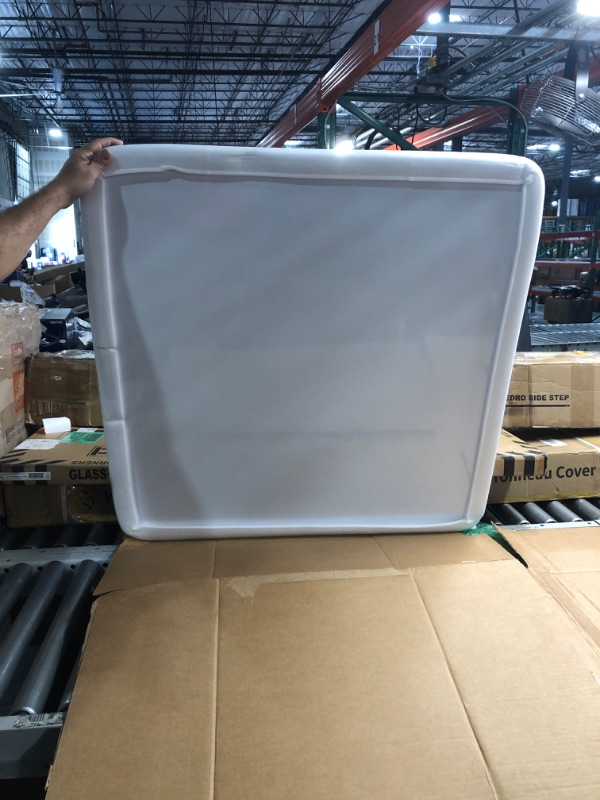 Photo 1 of ***PARTIAL ITEM.  MINOR DAMAGE***
36" X 36" GLOSS WHITE TABLE TOP.  LEGS NOT INCLUDED