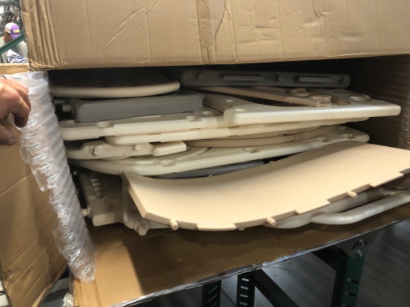 Photo 1 of ***USED - DAMAGED - MISSING PARTS - SEE COMMENTS***
10 in 1 Toddler Slide, Kid Slide for Toddlers Age 1+ with Ring Toss, Basketball Hoop and Bus Play House, Indoor Outdoor Slide Toddler Playset Toddler Playground Beige Coffee with Bus