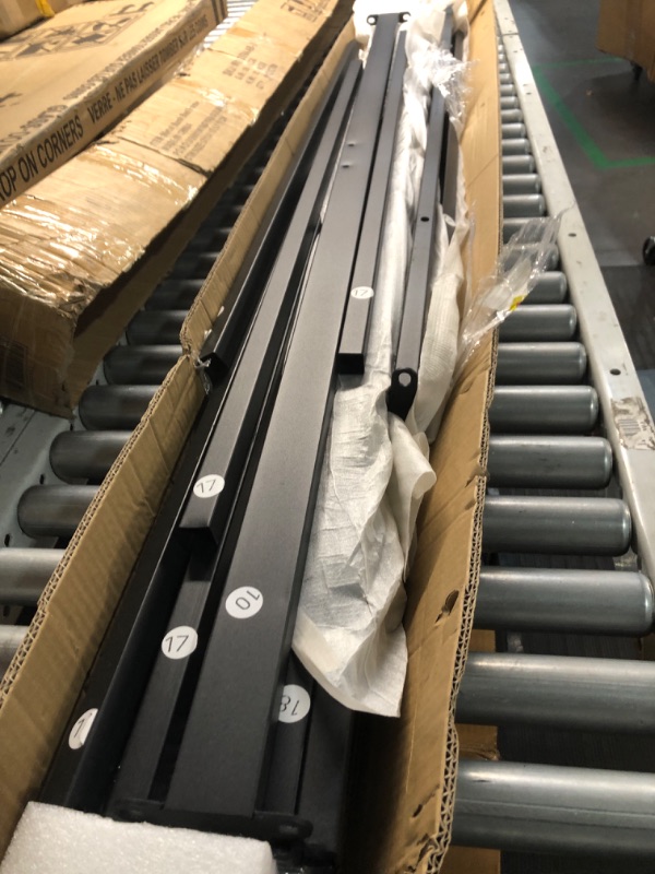 Photo 1 of ****PARTIAL SET. MISSING HARDWARE***
Bunk Bed with 2 Side Ladders and Guardrail Space-Saving Metal Twin Bed without Box Spring Twin XL Over Queen Metal Bunk Bed for Adults Bedroom,Black,Twin