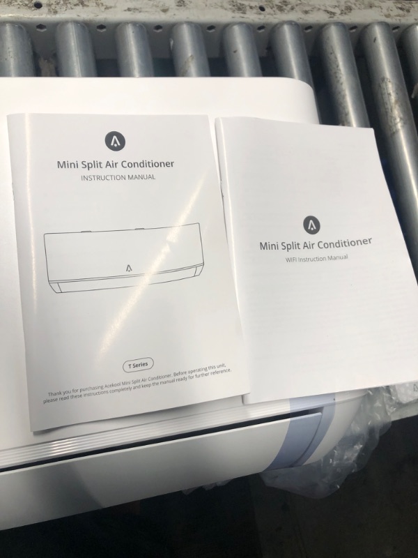 Photo 2 of ****PARTIAL SET.  MISSING HEAT PUMP AND INSTILATION KIT****
****STOCK PHOTO FOR REFERNCE ONLY****
***FACTORY SEALED. OPENED TO INSPECT***
Zstar 24,000 BTU Mini Split AC, 19 SEER2 Wall Mounted AC , Ductless Inverter Split-System Air Conditioners Cools up t