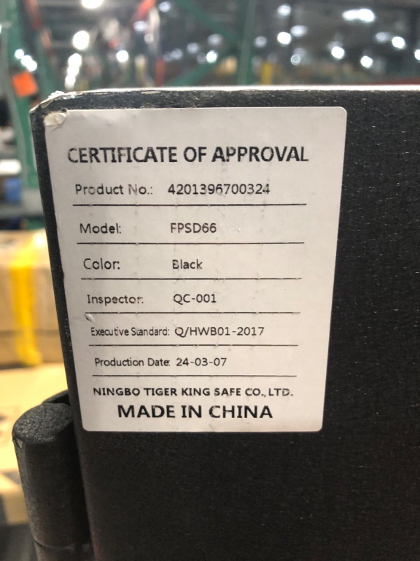 Photo 4 of ***STOCK PHOTO FOR REFERENCE ONLY***
***MINOR DENTS AND SCRATCHES. MISSING CAP TO KEY SLOT.  SEE PHOTOS***
TIGERKING Safe Box,Fireproof Safe,Large Steel Money Safe Home Safe with Digital Lock for Home and Office Black
