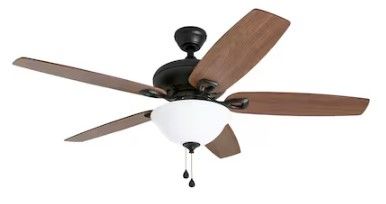 Photo 1 of ***FAN BLADE HAS SMALL GASH. SEE PHOTOS***
Harbor Breeze Coastal Creek 52-in Bronze with Toffee/Cocoa Blades LED Indoor Ceiling Fan with Light (5-Blade)