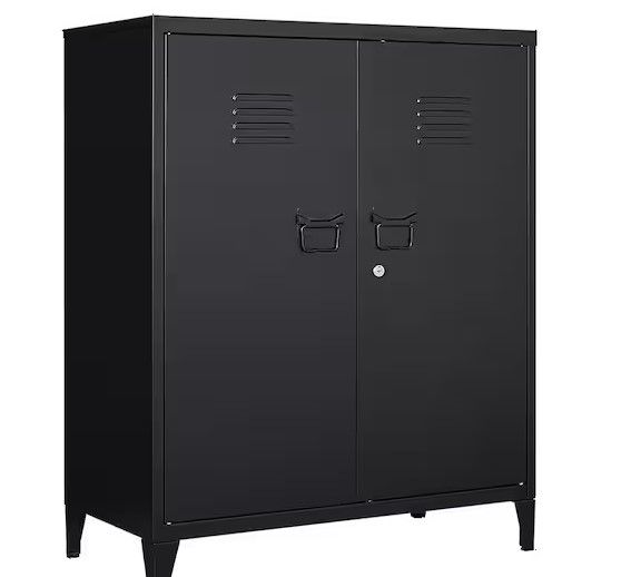 Photo 1 of ***FACTORY SEALED***
LISSIMO 31.5 in. W 2-Shelf Locker, Lockable Home Office Storage Cabinets with 2 Doors and Shelves for Home, Office in Black