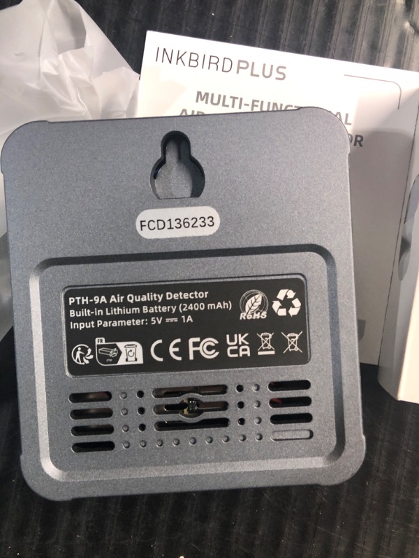 Photo 3 of ***USED - LIKELY MISSING PARTS - UNABLE TO VERIFY FUNCTIONALITY***
INKBIRDPLUS 6-in-1 Indoor Air Quality Monitor, Detects CO2, PM2.5, PM10, AQI, Temperature and Humidity with Alarm, for Rooms, Cellars, Grow Tents, Offices, etc. (PTH-9A)