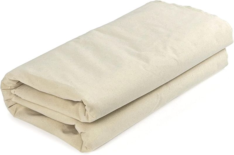 Photo 1 of *** Stock photo for reference*** HOTGODEN Medium Weight 100% Cotton Muslin Fabric: 63 inch x 10 Yards Unbleached Muslin Linen Fabric Material for Sewing Material Apparel Cloth