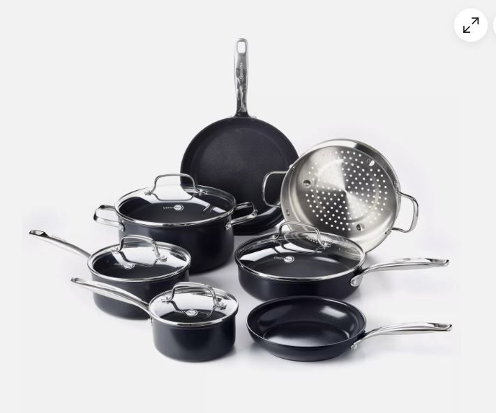 Photo 1 of (READ FULL POST) GreenPan Chatham Black Prime Midnight Hard Anodized Healthy Ceramic Nonstick ...

