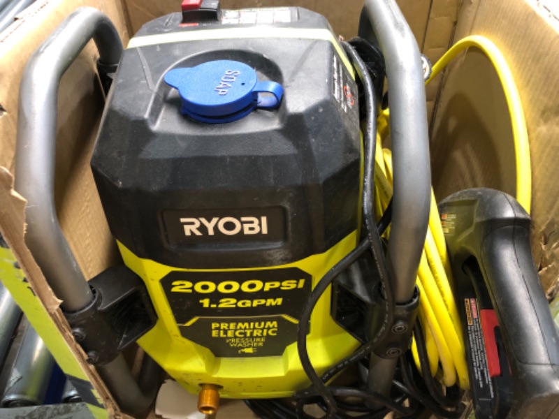 Photo 2 of (READ FULL POST) (PARTS ONLY) (NON-REFUNDABLE) RYOBI 2000 PSI 1.2 GPM Cold Water Corded Electric Pressure Washer
