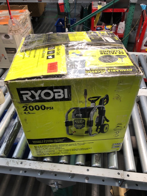 Photo 4 of (READ FULL POST) (PARTS ONLY) (NON-REFUNDABLE) RYOBI 2000 PSI 1.2 GPM Cold Water Corded Electric Pressure Washer
