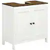 Photo 1 of 

kleankin
23.5" W x 11.75" D x 23.5" H in Antique White Modern Ready to Assemble Bathroom Sink Cabinet with Adjustable Shelf