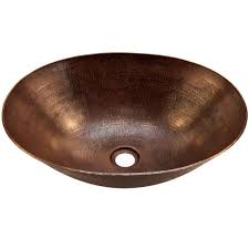 Photo 1 of ***STOCK PHOTO REFERENCE ONLY***Monarch Abode
17 in. Hand Hammered Oval Drop-In Bathroom Sink in Pure Copper