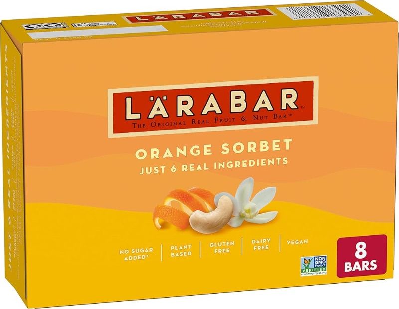 Photo 1 of ***(EXP: 9/8/24 )NONREFUNDABLE***
5 boxes LÄRABAR Orange Sorbet Bars, Gluten Free Vegan, 8 ct 