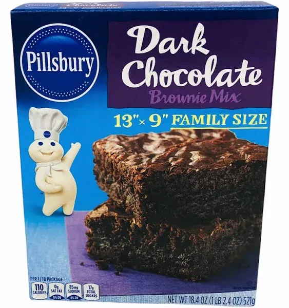 Photo 1 of ***BUNDLE OF 4 (EXP: 10/10/24)NONREFUNDABLE***Pillsbury Brownie Mix, Dark Chocolate, Family Size - 18.4 oz