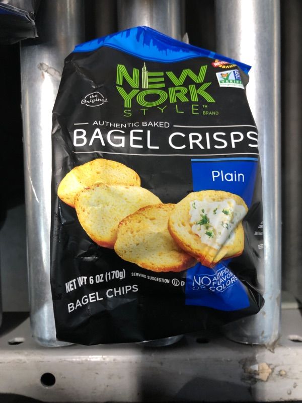 Photo 2 of ***(EXP: 09/19/24)NONREFUNDABLE***New York Style Bagel Crisps, Plain, 6 Ounce Plain 6 Ounce (Pack of 1)