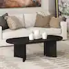 Photo 1 of ***FACTORY SEALED***Alma 47.63 in. Black Grain Oval MDF Top Coffee Table