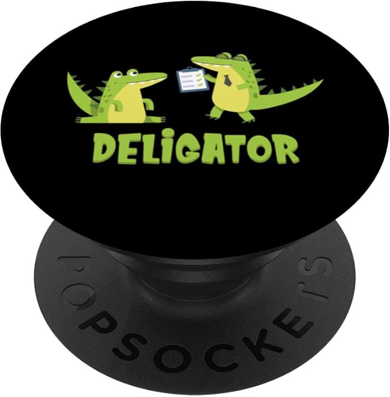 Photo 1 of ***STOCK PHOTO REFERENCE ONLY***Funny Leaving Gift Deligator Alligator Crocodile Manager PopSockets Swappable PopGrip