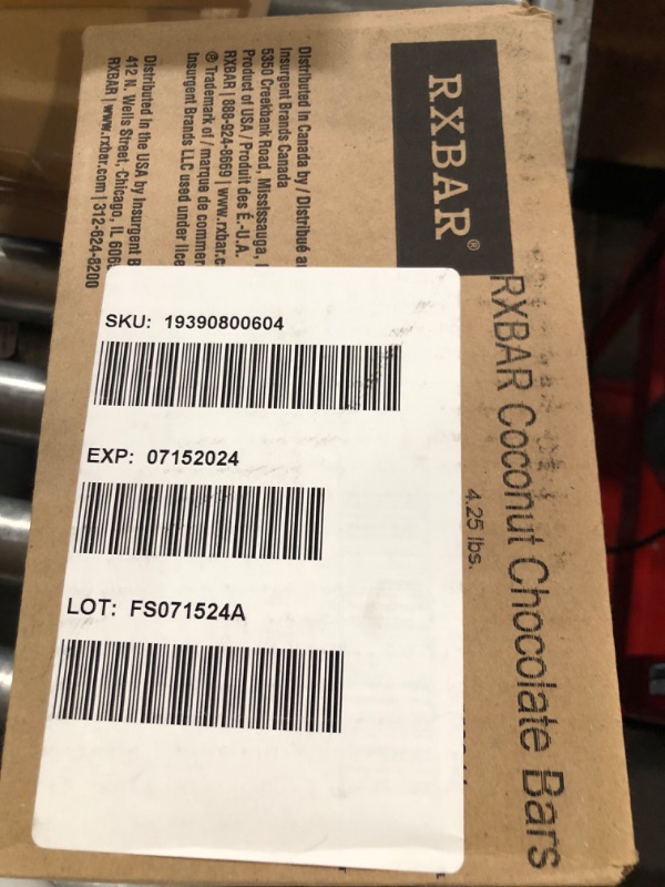 Photo 2 of ***(EXP: 07/15/2024)NONREFUNDABLE***RXBAR Protein Bars, 12g Protein, Gluten Free Snacks, Chocolate Lovers Variety Pack (5 Boxes, 25 Bars) 3-Flavor Variety 25 Bars