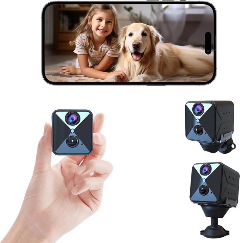 Photo 1 of ***STOCK PHOTO REFERENCE ONLY***Hidden Camera, 2K Spy Camera WiFi Indoor Mini Camera, 100 Days Standby Battery Life, Cloud & SD Storage, Clear Night Vision, AI Motion Detection, Real-Time Record Security Wireless Surveillance Camera