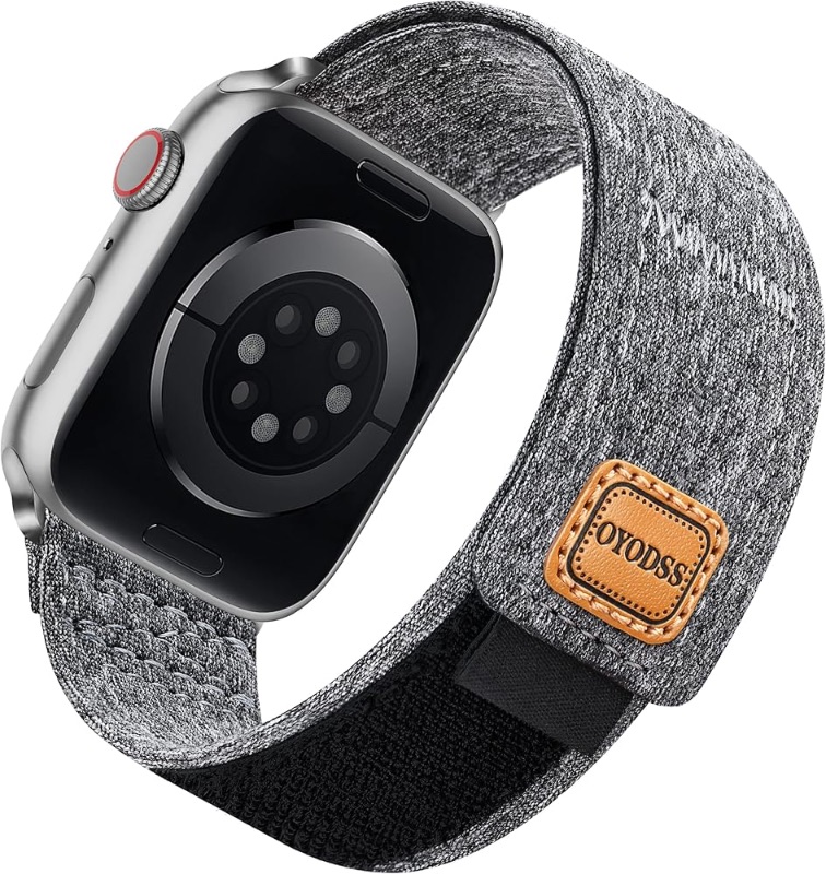 Photo 1 of **TWO PACK**OYODSS Woven Fabric Cloth Band Compatible with Apple Watch Bands 38mm 40mm 41mm 42mm 44mm 45mm 49mm, Adjustable Breathable Sport Strap for iWatch Ultra Series 8/7/6/5/4/3/2/1 SE Women Men