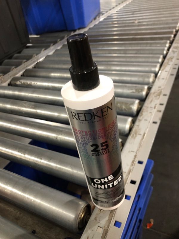 Photo 2 of **USED FULL MISSING CAP**Redken One United Leave In Conditioner | Multi-Benefit Hair Treatment | Detangles, Nourishes, & Smooths Frizz | Heat Protection Spray for Blow Dry & Styling | For All Hair Types | Paraben Free 13.5 Fl Oz (Pack of 1)