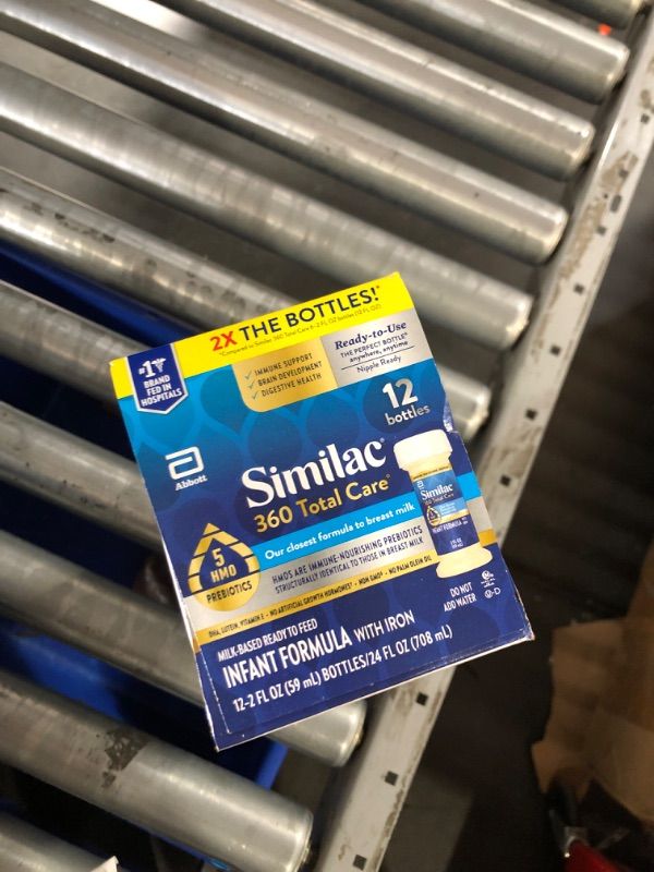 Photo 3 of ***(EXP: 02/01/2025 )NONREFUNDABLE***Similac 360 Total Care Infant Formula, Has 5 HMO Prebiotics, Our Closest Prebiotic Blend to Breast Milk, Non-GMO,‡ Baby Formula, Ready to Feed, 2-fl-oz Bottle, Pack of 12 2oz btl (12 Count)