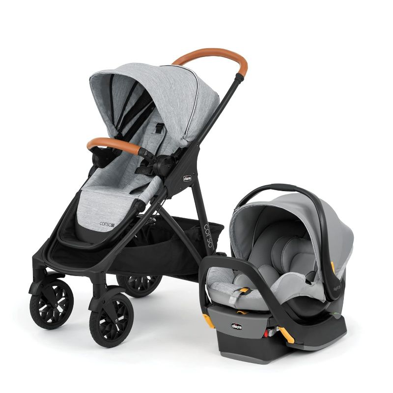 Photo 1 of ***STOCK PHOTO FOR REFERENCE ONLY***
Chicco Modular Travel System - Corso LE Stroller, KeyFit 35 Infant Car Seat and Base - Stroller and Car Seat Combo in Veranda/Grey