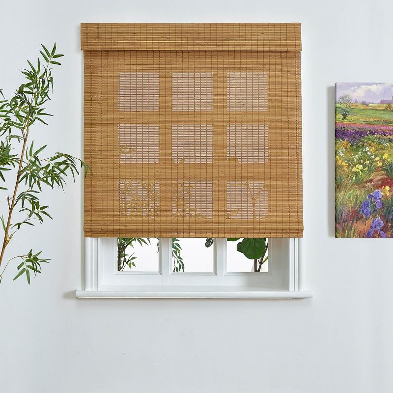 Photo 1 of *** STOCK PHJOTO FOR REFERENCE ONLY***
100% Bamboo Roman Shades Custom Roman Shades Natural Bamboo Customized Roman Window Shade Light Filtering Roman Blind for Windows, Hardware Included UNKOWN DIMENTIONS