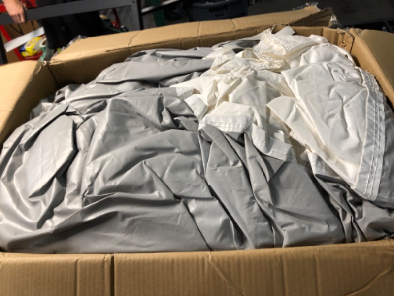 Photo 1 of **AIR PUMP BROKEN**
OZIS White Bounce House 12x10x10FT with Ball Pit & Air Blower,All PVC Inflatable Toddler Bounce House, Commercial Grade Bounce House for Yard, Wedding, Birthday, Baby Shower Business Photography