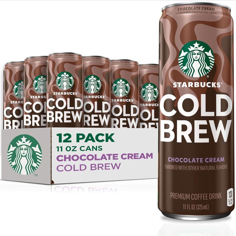 Photo 1 of ***(EXP:07/17/24 )NONREFUNDABLE***Starbucks Cold Brew Coffee, Chocolate Cream, 11 fl oz Cans (12 Pack), Premium Coffee Drink, Iced Coffee