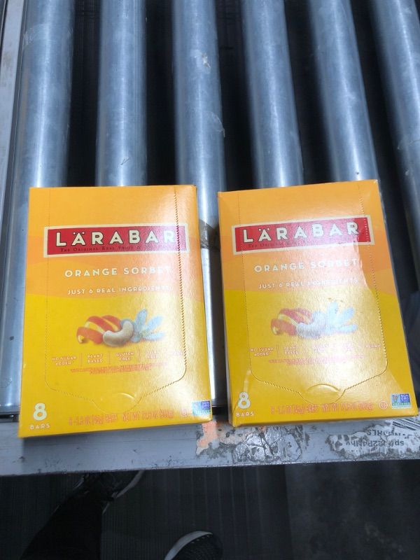 Photo 3 of ***(EXP: 09/08/24)NONREFUNDABLE***
LÄRABAR Orange Sorbet Bars, Gluten Free Vegan, 8 ct (Pack of 2) Orange Sortbet 8 Count (Pack of 2)