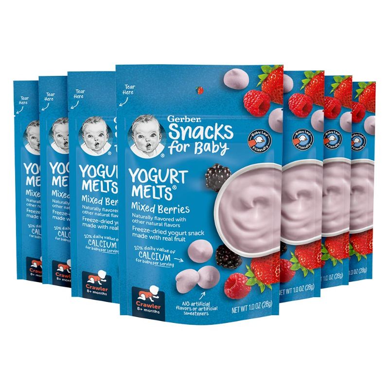 Photo 1 of ***(EXP: 09/14/24)NONREFUNDABLE***Gerber Baby Snacks Yogurt Melts, Mixed Berries, 1 Ounce (Pack of 7)