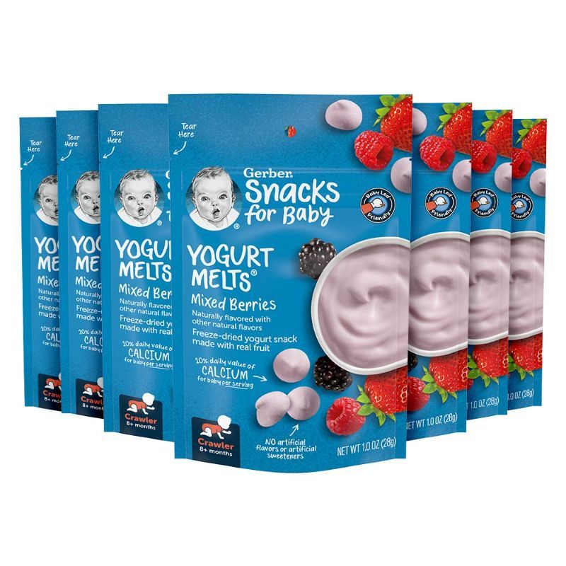 Photo 1 of ***(EXP: 09/14/24)NONREFUNDABLE***Gerber Baby Snacks Yogurt Melts, Mixed Berries, 1 Ounce (Pack of 7)