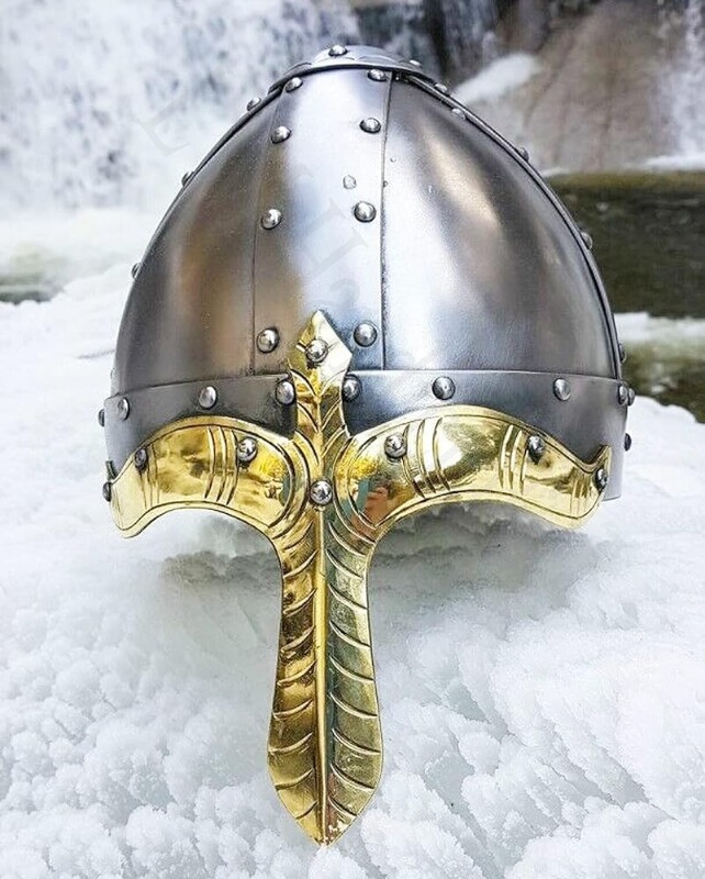 Photo 1 of 18GA SCA LARP Medieval Norman Viking Norse Helmet Armor Helmet Replica