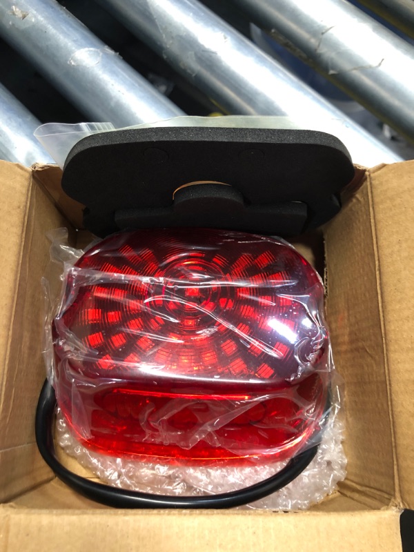 Photo 2 of ***USED Missing Mounting Hardware***
Motorcycle LED Rear Tail Light Red Strobing Turn Signal Taillights Low Profile Replacement for Harley Dyna Sportster 883 1200 Road King